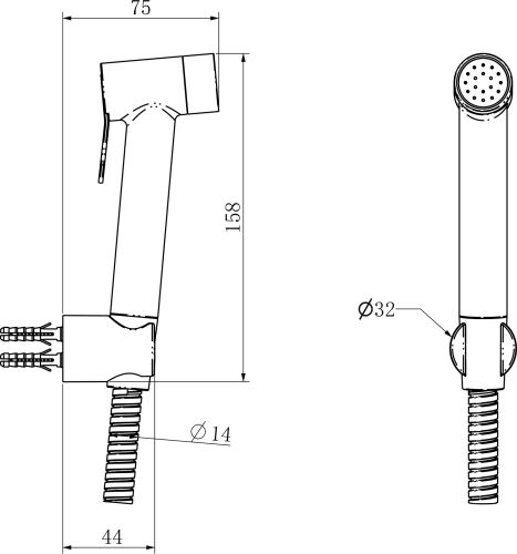 Гигиенический душ STWORKI 35122-495/1BG-IG11 + S190011-2B02-I012 в Калининграде